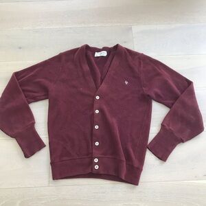 Vintage Christian Dior monsieur burgundy Cardigan sz M medium